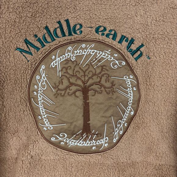 Lord of the Rings Fellowship Sherpa Sweater Jacket Middle Earth XL NEW - Picture 6 of 10